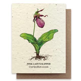 Lady's Slipper Plantable Wildflower Seed Card