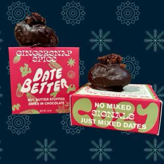 Gingersnap Spice, Chocolate Covered Dates