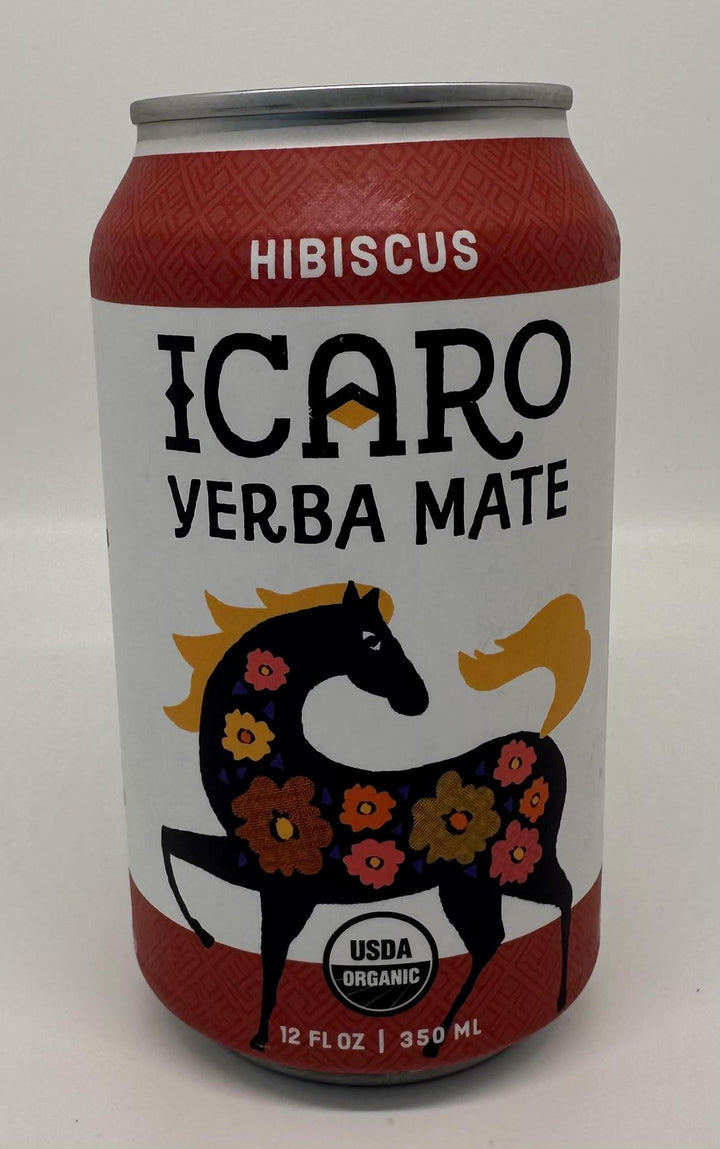 Icaro Hibiscus Yerba Mate 12oz can