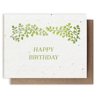 Botanical Happy Birthday Plantable Herb Seed Card