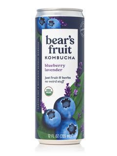 Bear's Fruit Blueberry Lavender Kombucha 12oz can