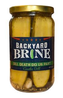 Dill Pickles - Dill Death Do Us Part Garlic Dill Pickle Halves, 16 oz Jar,