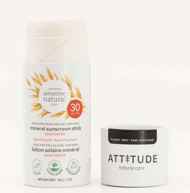 Mineral Sunscreen Stick for Sensitive Skin SPF 30 - Attitude 3oz