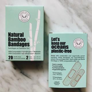 100% Biodegradable Bamboo Bandages, 20 Strips (2 Sizes)