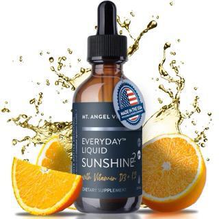 Mt. Angel Vitamins' Everyday Liquid Sunshine D3+K2 - 2 Fl oz