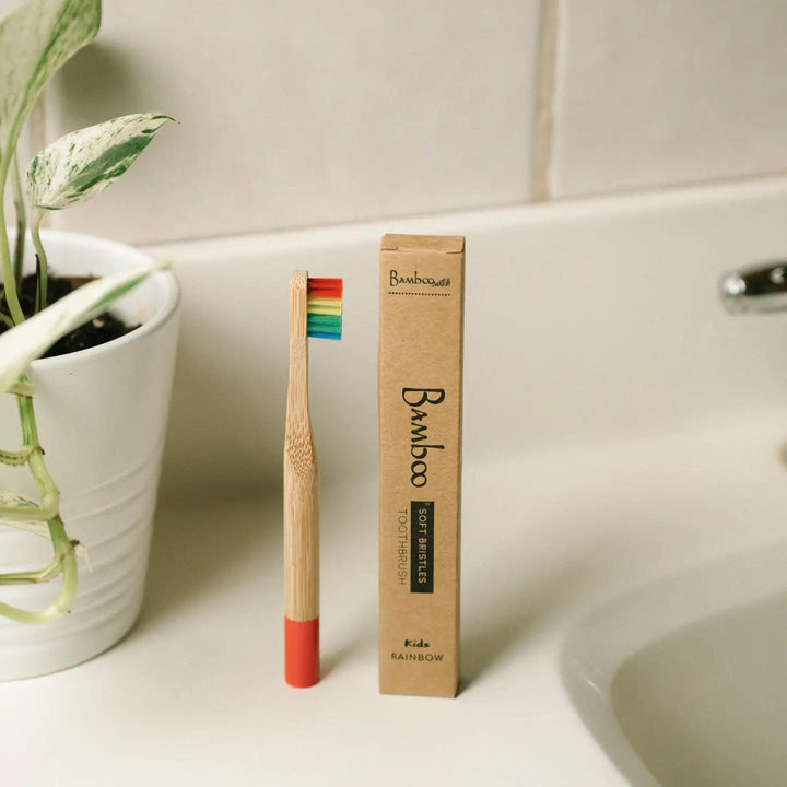 KIDS Bamboo Toothbrush, Rainbow